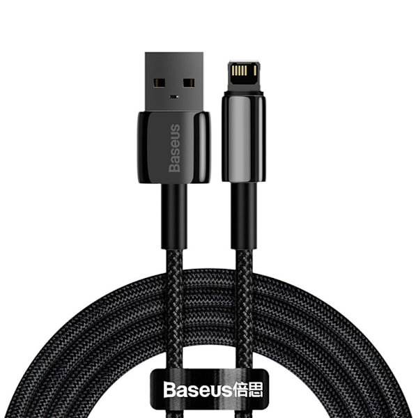 Baseus Tungsten USB till Lightning Kabel 2/4A/ 2m - Svart (CALWJ