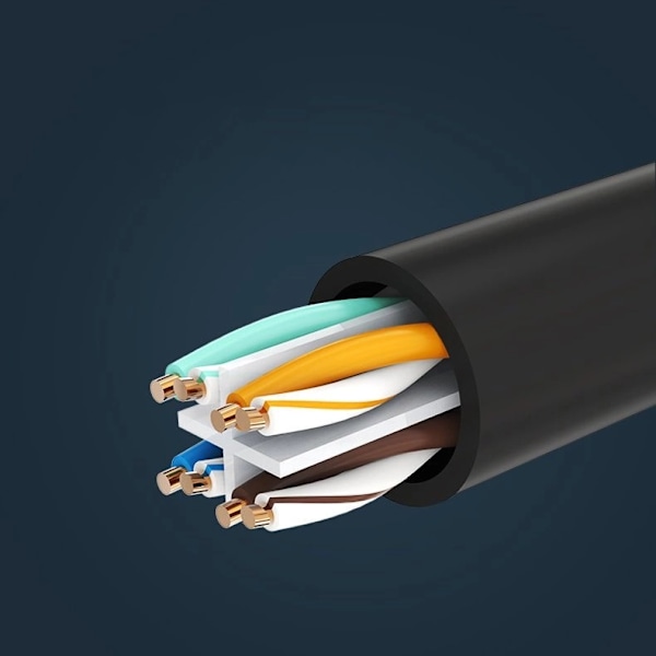 Ugreen Ethernetkabel NW112 RJ45 F/UTP Cat. 6 1 Gbps 5m - svart