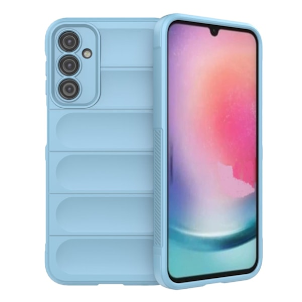Flexibelt Pansarskyddsfodral för Samsung Galaxy A24 4G i Ljusblå