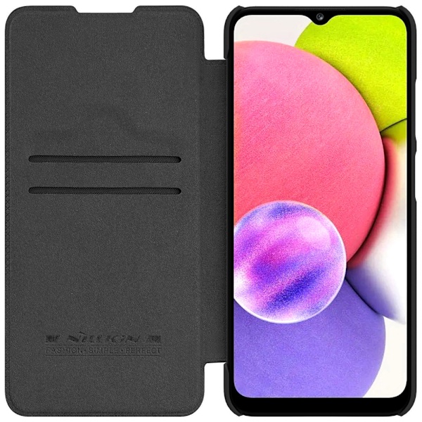 Nillkin Qin Läderfodral till Samsung Galaxy A03s Svart