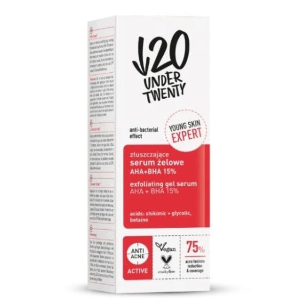 Under tjugo Slidavlagrande gelserum AHA+BHA 15% ung/ kanslig/ pr