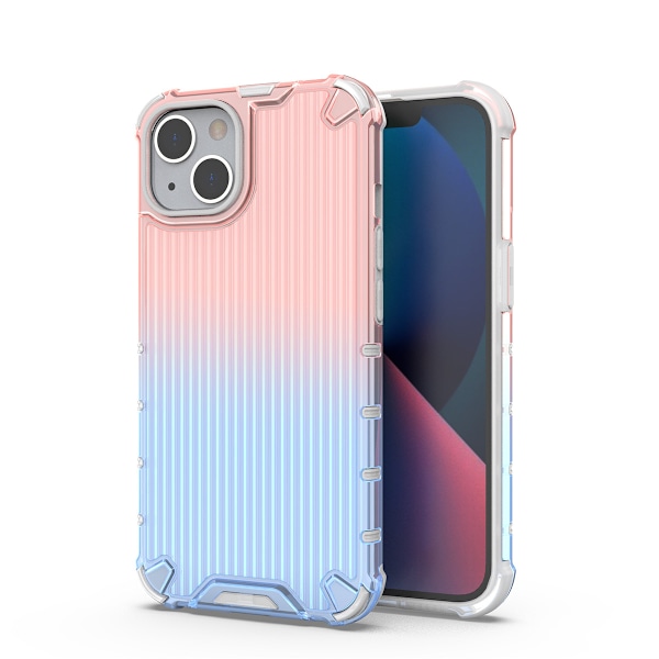 Skyddande Ombre Etui för iPhone 14 Plus - Robust Fodral i Rosa-B