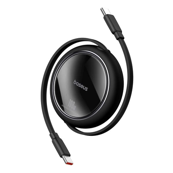 Baseus Free2Draw Mini Retractable USB-C till USB-C Kabel 100W 1m