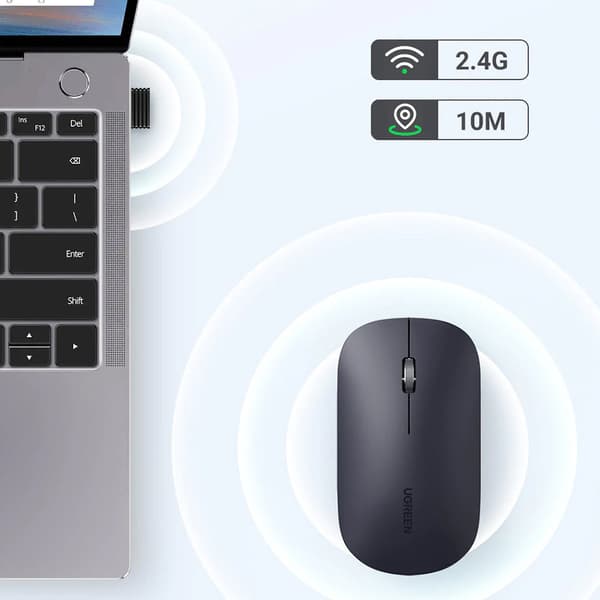 Ugreen Trådlös USB-Mus Grön (MU001)