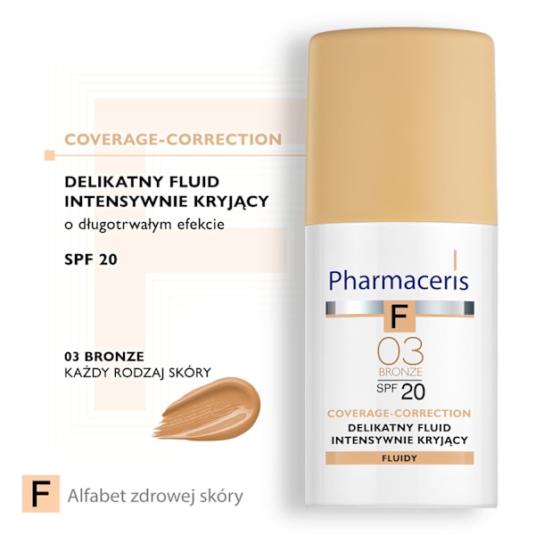 Pharmaceris F 03 Bronz Flytande Täckstift SPF 20 - Skydd & Täckn