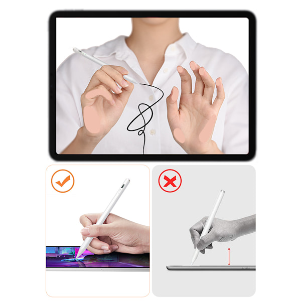 Joyroom JR-X9 Aktiv Stylus Penna för Apple iPad Vit (JR-X9)