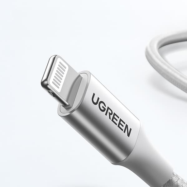 Ugreen US304 70523 USB-C till Lightning MFi Kabel 1m - Silver