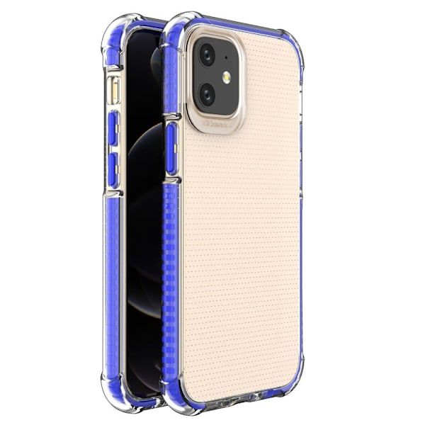 Elastiskt gelfodral med färgad ram för iPhone 12 mini - Blå från
