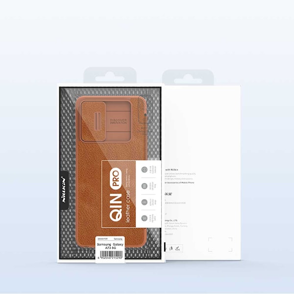 Nillkin Qin läderfodral för Samsung Galaxy A73 Brown