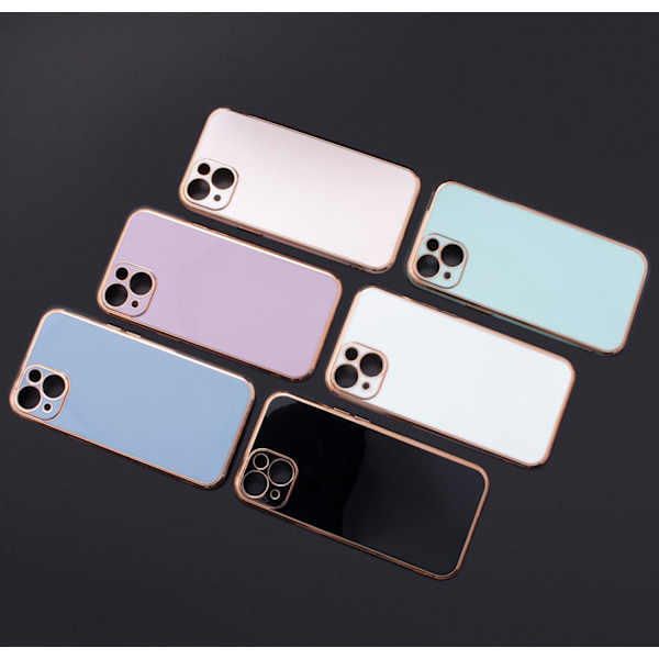 Skyddsfodral för Xiaomi Redmi Note 11 Pro med Gyllene Ram - Vit