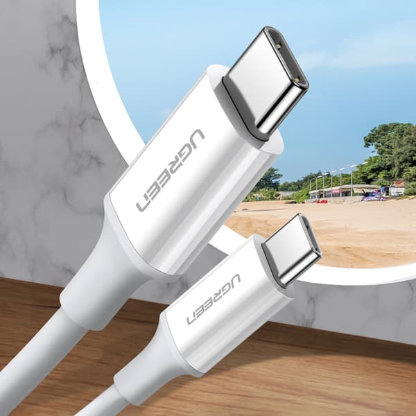Ugreen USB-C till USB-C Kabel (PD QC AFC) 0.5m - Vit