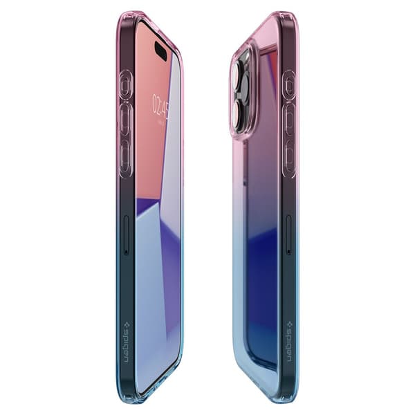 Spigen Liquid Crystal-Fodral för iPhone 15 Pro - Rosa och Blå