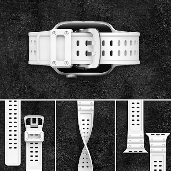 Trippelskydd Armband för Apple Watch SE/ 9/ 8/ 7/ 6/ 5/ 4/ 3/ 2/