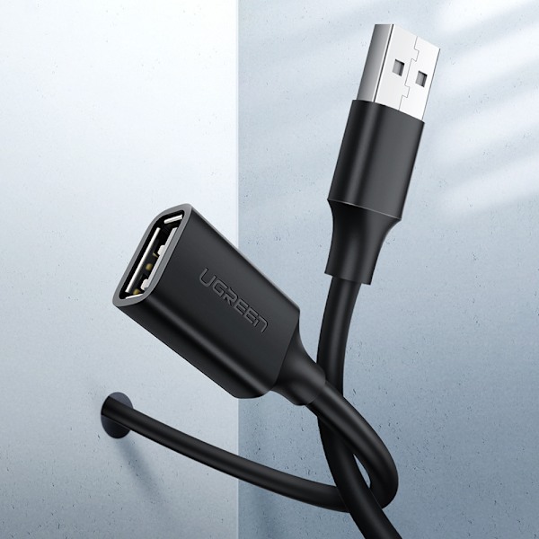 Ugreen USB 2.0 Förlängningsadapter 5m Svart (US103)