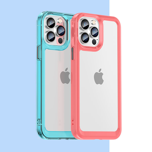 Skyddande Hårt Fodral för iPhone 12 Pro Max med Elastisk Blå Ram