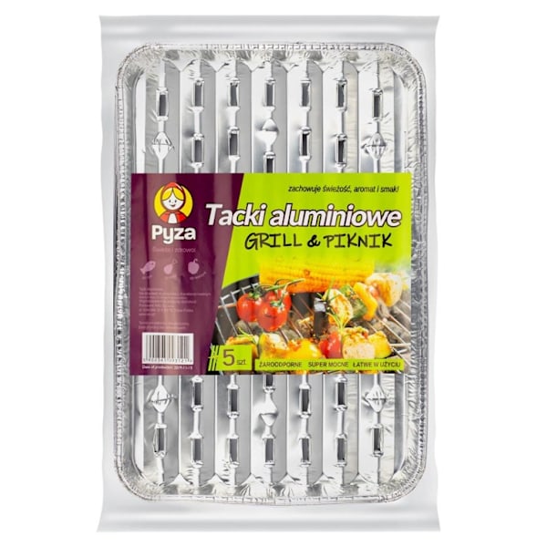 Premium Aluminiumgrillbrickor 34x23 cm/ 5-pack