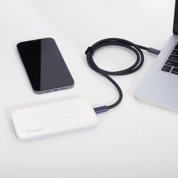 Wozinsky Strömbank Li-Po 10000mAh Dubbel USB Vit (WPBWE1)
