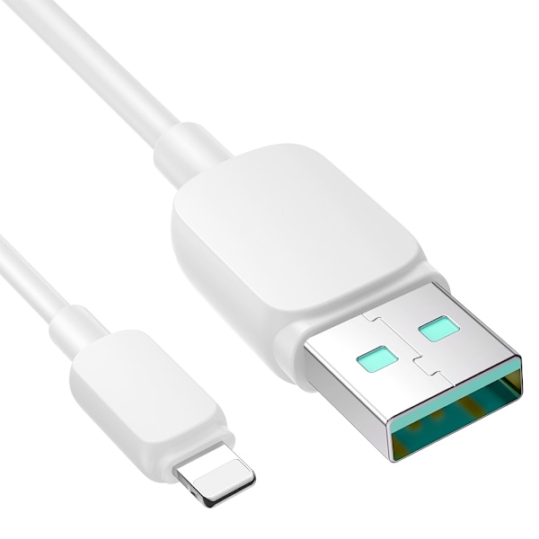 Joyroom Flerfärgskabel A14 Lightning/USB-A 2.4A 1.2 m – Vit