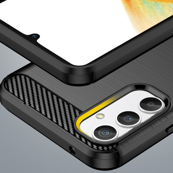 Realme 10 Pro Flexibelt Silikonfodral i Kolfiber/ Svart