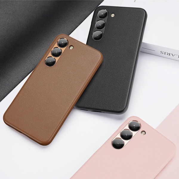 Elegant Samsung Galaxy S23+ Fodral i Konstläder Rödvitt | Dux Du