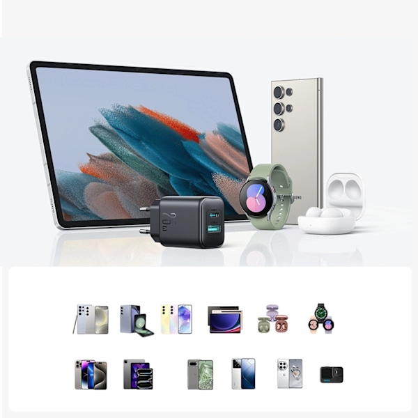 Joyroom JR-TCF13 Väggladdare USB-C/USB-A 25W SFC/PPS/PD - Svart