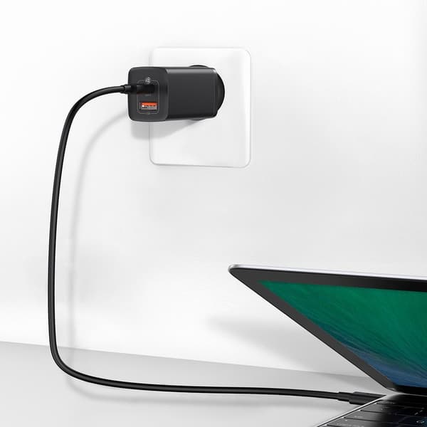 Baseus GaN2 Lite Snabbladdare 65W USB/USB-C Quick Charge 3.0 PD