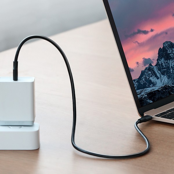 Ugreen US286 USB-C till USB-C Kabel PD QC 3A 480Mb/s 1m - Svart