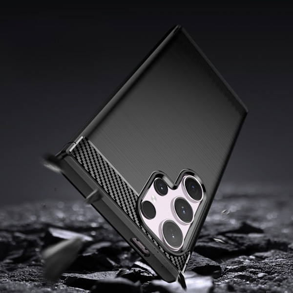 Samsung Galaxy S24 Ultra Flexibelt Kolfodral - Svart Silikonskal