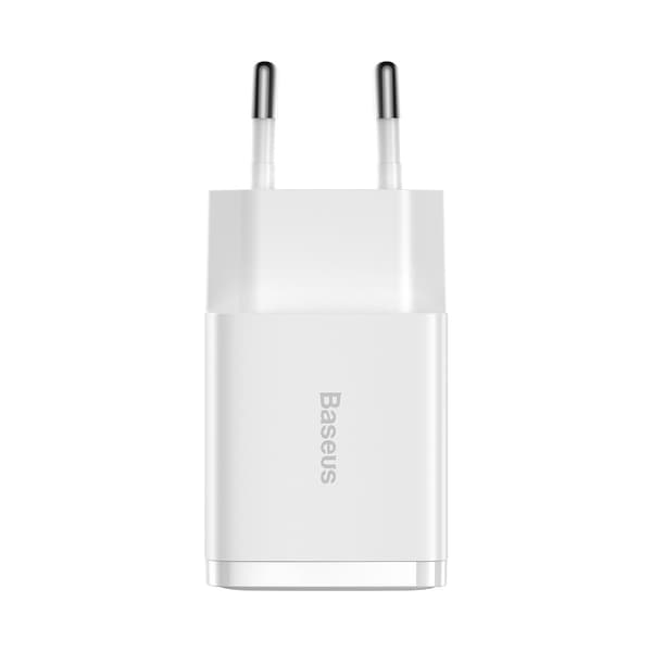 Baseus Kompakt USB-Väggladdare 2x USB 10.5W Vit (CCXJ010202)