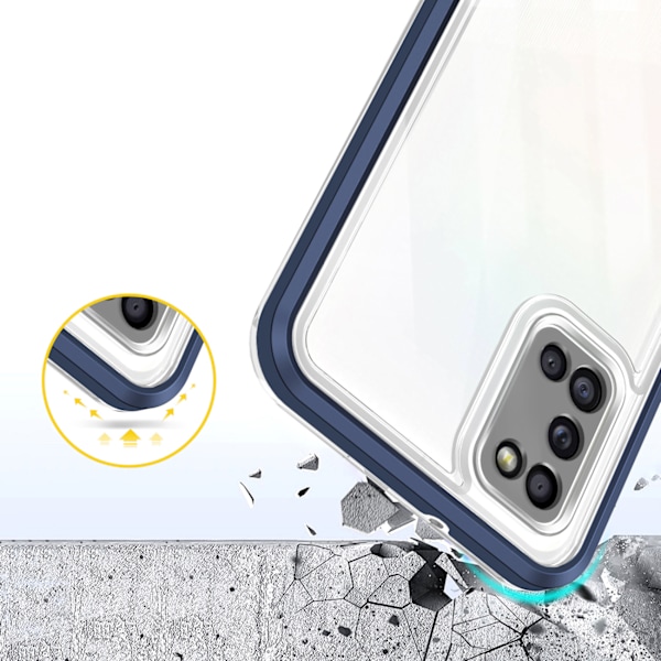 Transparent 3-i-1 fodral för Samsung Galaxy A03s (166) geléfodra