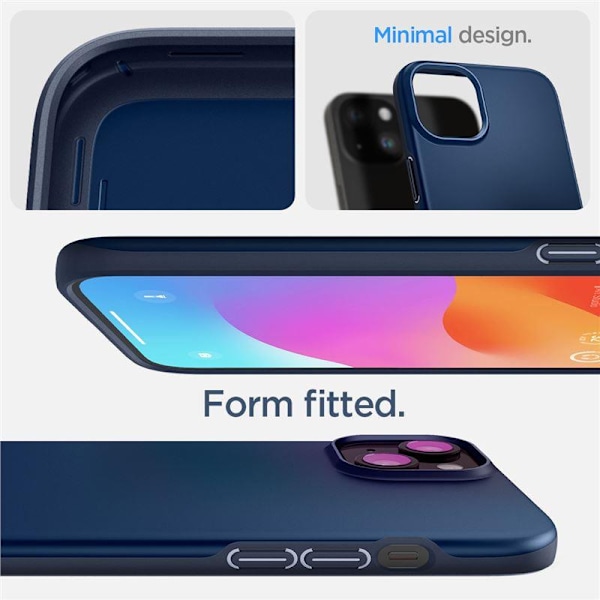 Spigen Thin Fit Fodral för iPhone 15 Plus - Blå