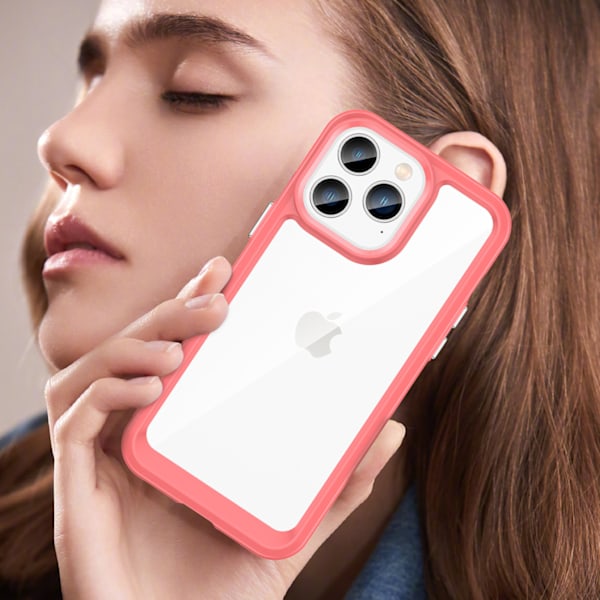 Yttre Rymdfodral för iPhone 14 Pro Max – Hårdskal med Gelram/ Rö