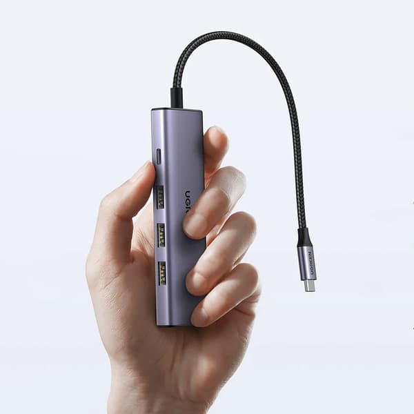 Ugreen HUB CM511 5-i-1 USB-C PD/HDMI/USB-A 3.0 Adapter - Grå