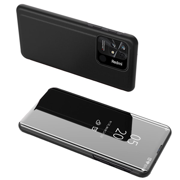 Xiaomi Redmi 10C Skal/ Clear View Flipfodral/ Svart