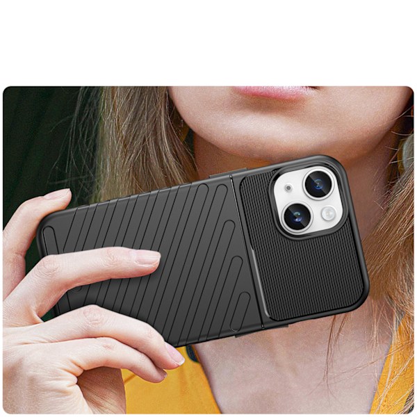 Robust Fodral Svart för iPhone 14 - Thunder Case