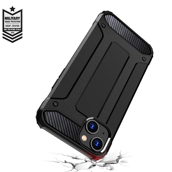 Robust Hybrid Armor Skal för iPhone 15 Plus - Svart