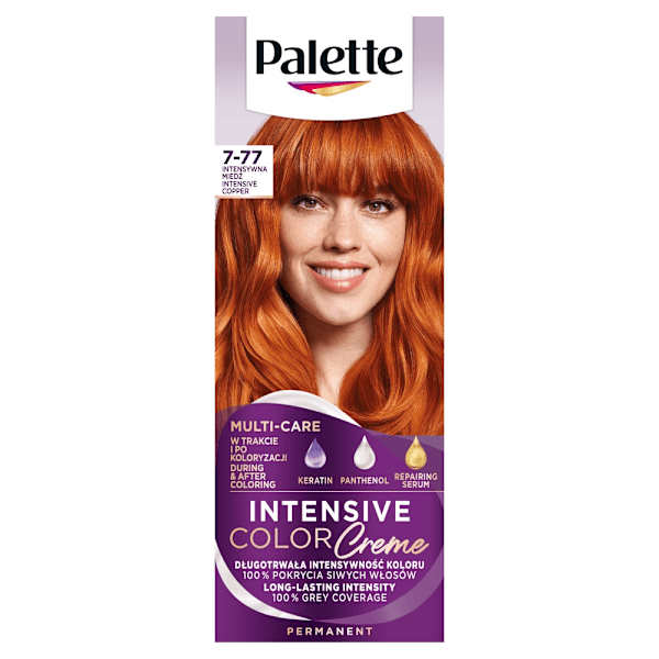 Palette Intensiv Färgcreme Hårfärg i Kräm 7-77 Intensiv Koppar