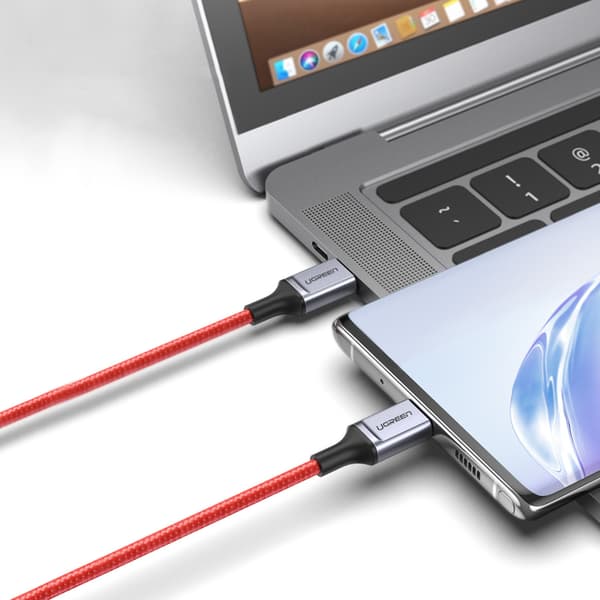 Ugreen USB-C till USB-C Kabel 3A 480Mb/s 1m - Röd