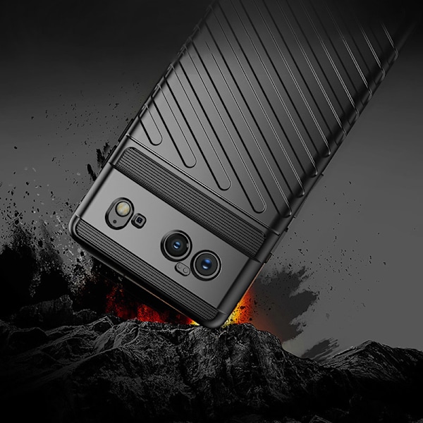 Google Pixel 6 Svart Flexibelt Pansarfodral Thunder Case