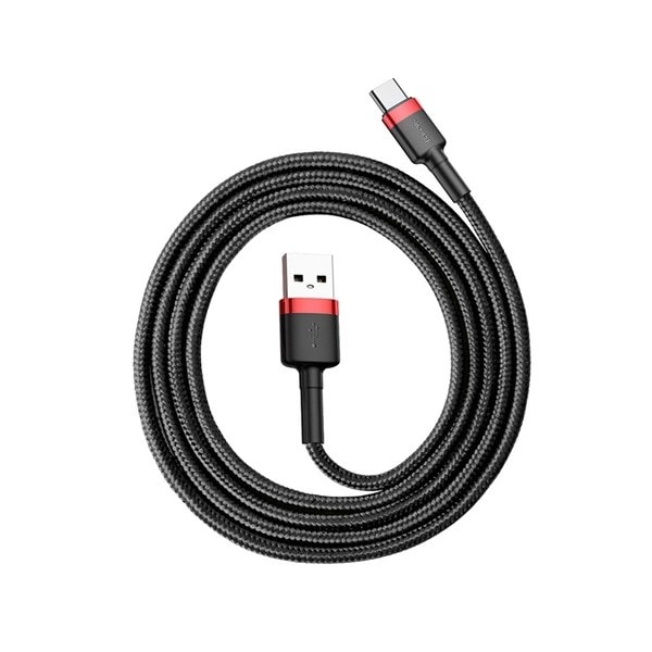 Baseus Cafule USB-A till USB-C Kabel QC 3.0 3A 1m - Svart/Röd