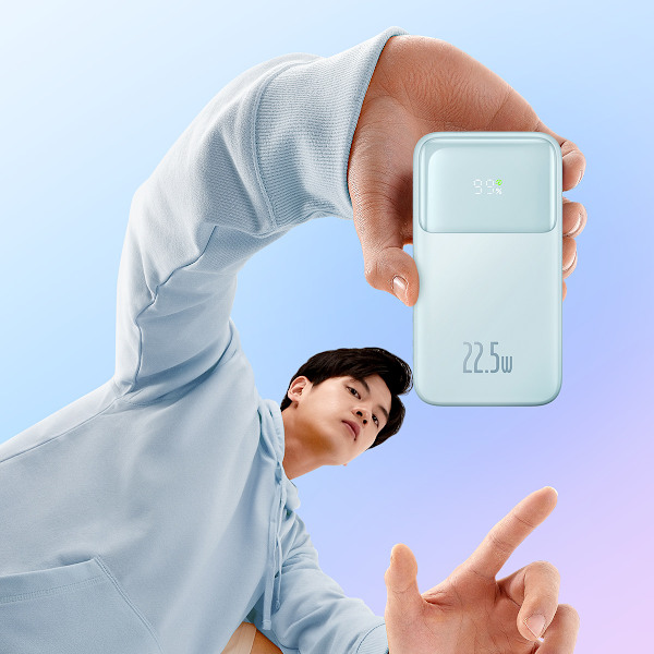 Baseus Comet Series Powerbank med Display 10000mAh 22.5W - Blå +