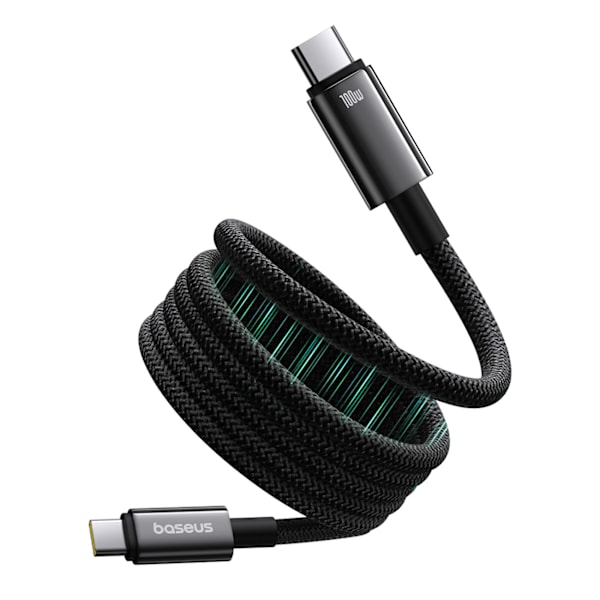 Baseus Tungsten Gold Magnetisk USB-C till USB-C Kabel 100W 1m -