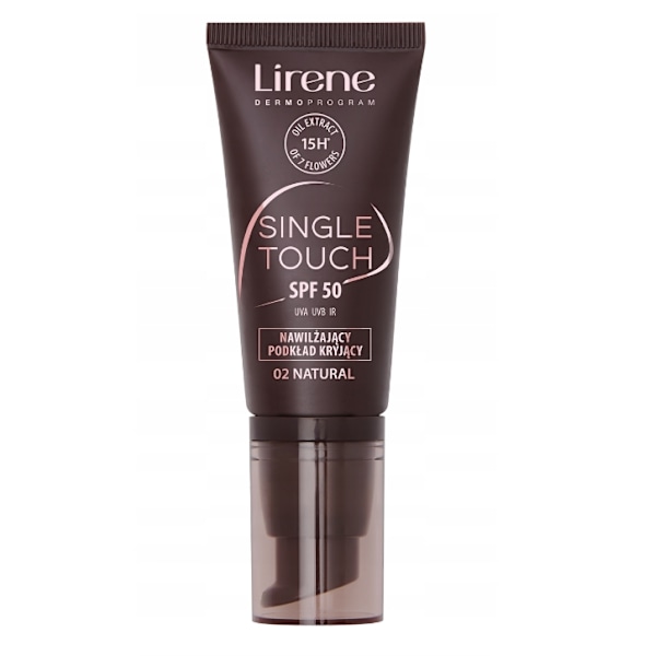 Lirene Single Touch SPF50 Fuktgivande Täckande Foundation 02 Nat