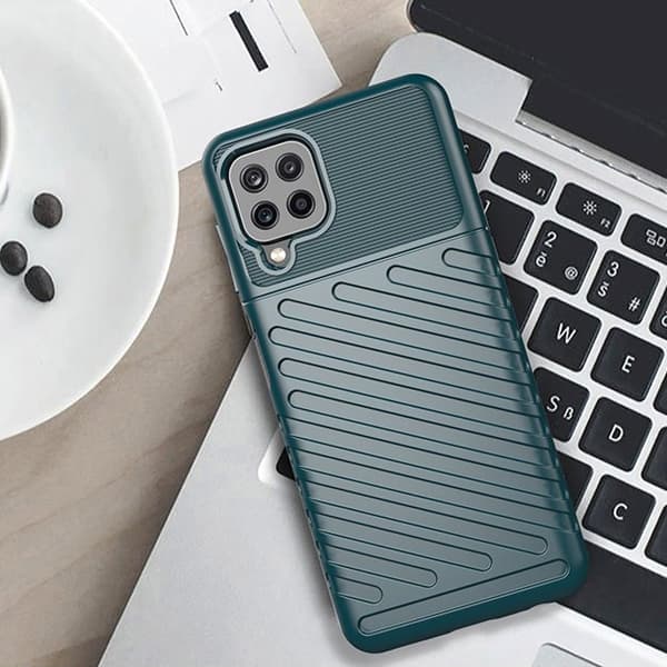 Thunder Case flexibelt pansarfodral för Samsung Galaxy A22 4G Bl