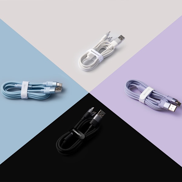 Baseus StarSpeed 3-i-1 USB-kabel: micro USB / Lightning / USB-C/