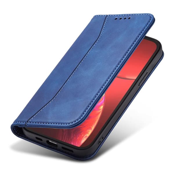 Magnetiskt Stilfodral för iPhone 14 Plus - Blå Plånboksdesign me
