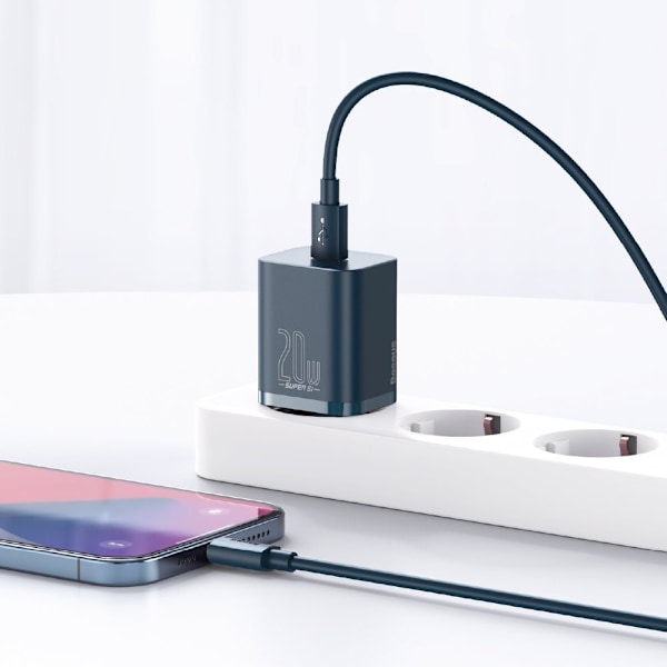Baseus Super Si 1C Snabbladdare USB Typ C 20W Power Delivery Blå
