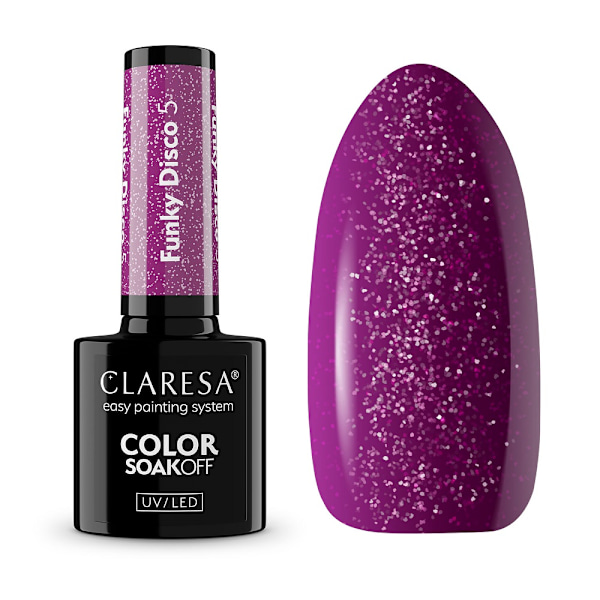 Claresa Soak Off UV/LED Disco Hybridnagellack 5/5 g