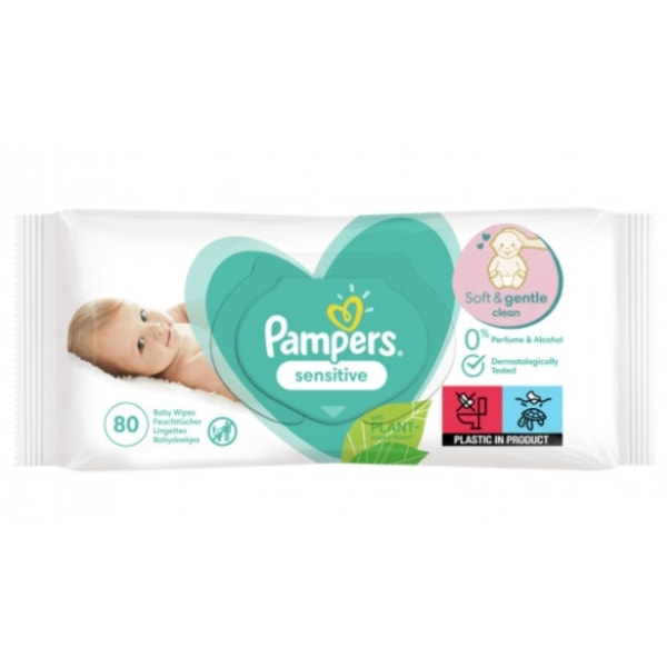 Svampers Sensitive Våtservetter/ 80-pack (IMPORT FRÅN TYSKLAND)