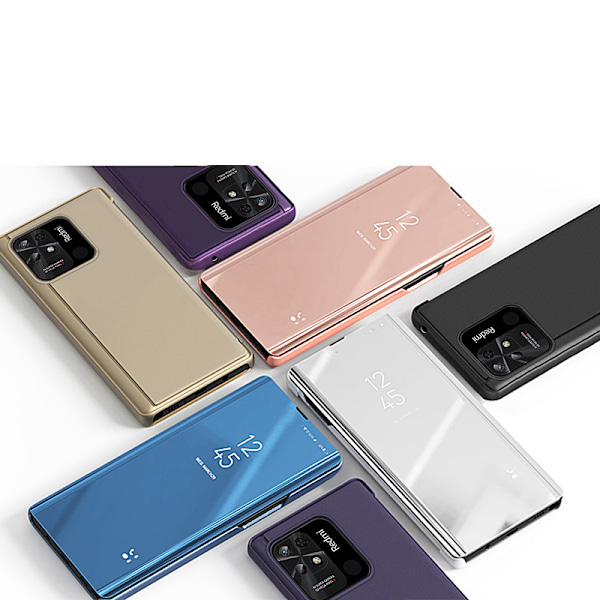 Xiaomi Redmi 10C Skal/ Clear View Flipfodral/ Svart